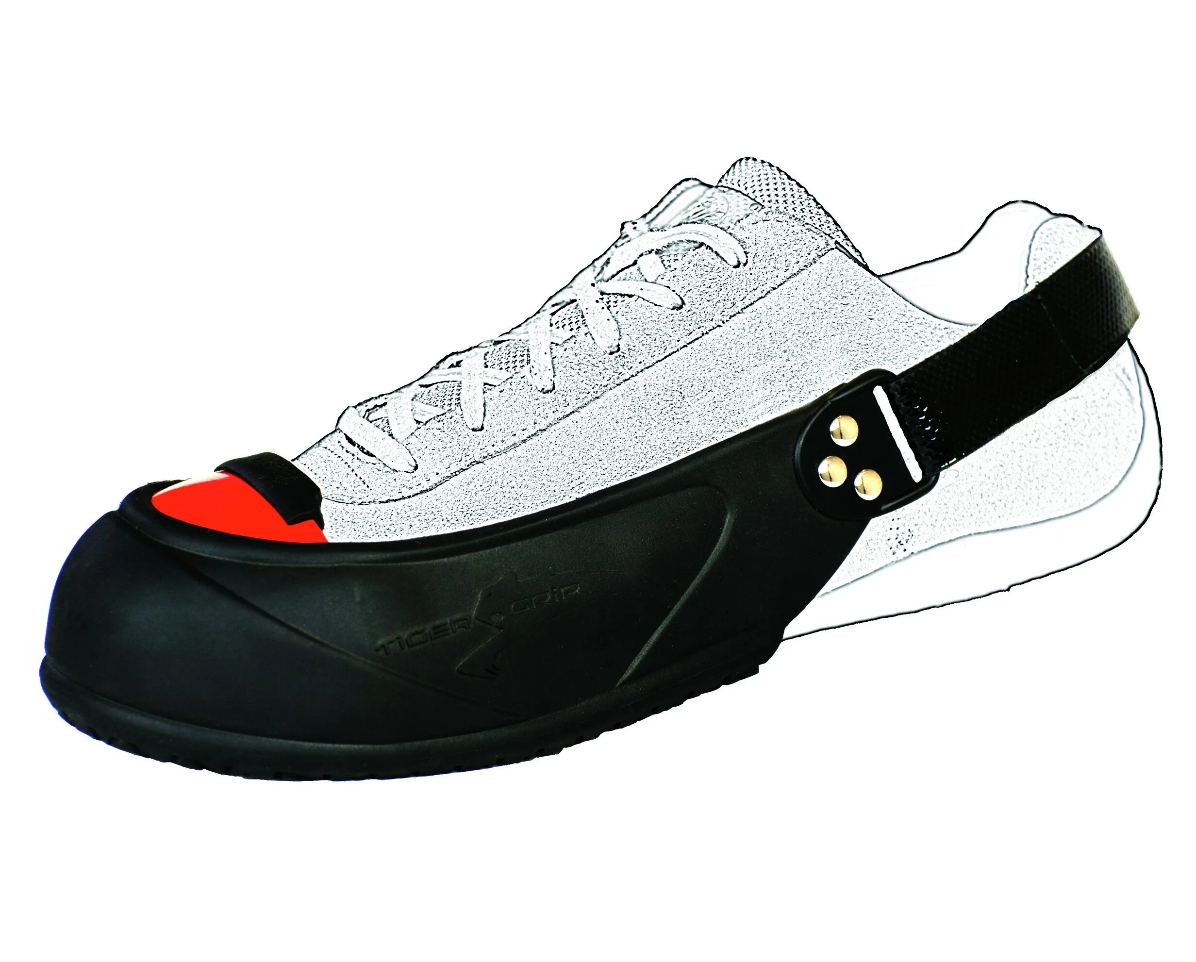 Защитные подноски Tiger Grip. Подносок защитный съемный универсальный (размер 35-45). Гостевые защитные подноски Tiger Grip Visitor. Защитные подноски на обувь.