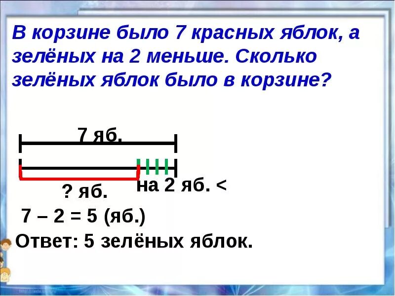 Задача на понимание больше меньше 3 класс. Задачи на уменьшение. задачи на уменьшение на несколько единиц. задачи на увеличение. задачи на увеличение и уменьшение на несколько единиц.