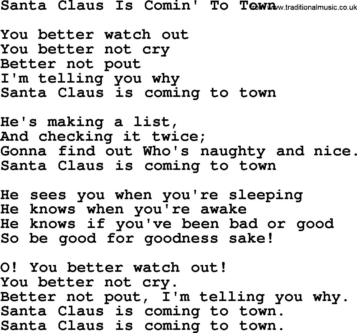 Текст coming out. Santa is coming to Town текст. Песня Santa Claus is coming to Town. Santa Claus is coming to Town Lyrics. Слова песни Santa Claus is coming to Town.