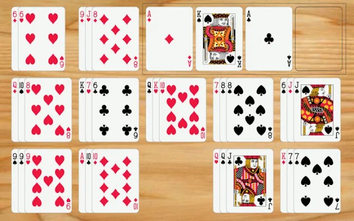 Разложи 3 карты