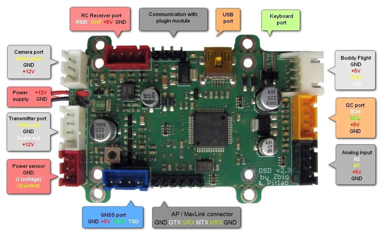 OSD FPV. PITLAB. Цоколевка OSD интерфейса платы видеокамеры. Плата питания ФПВ очков.