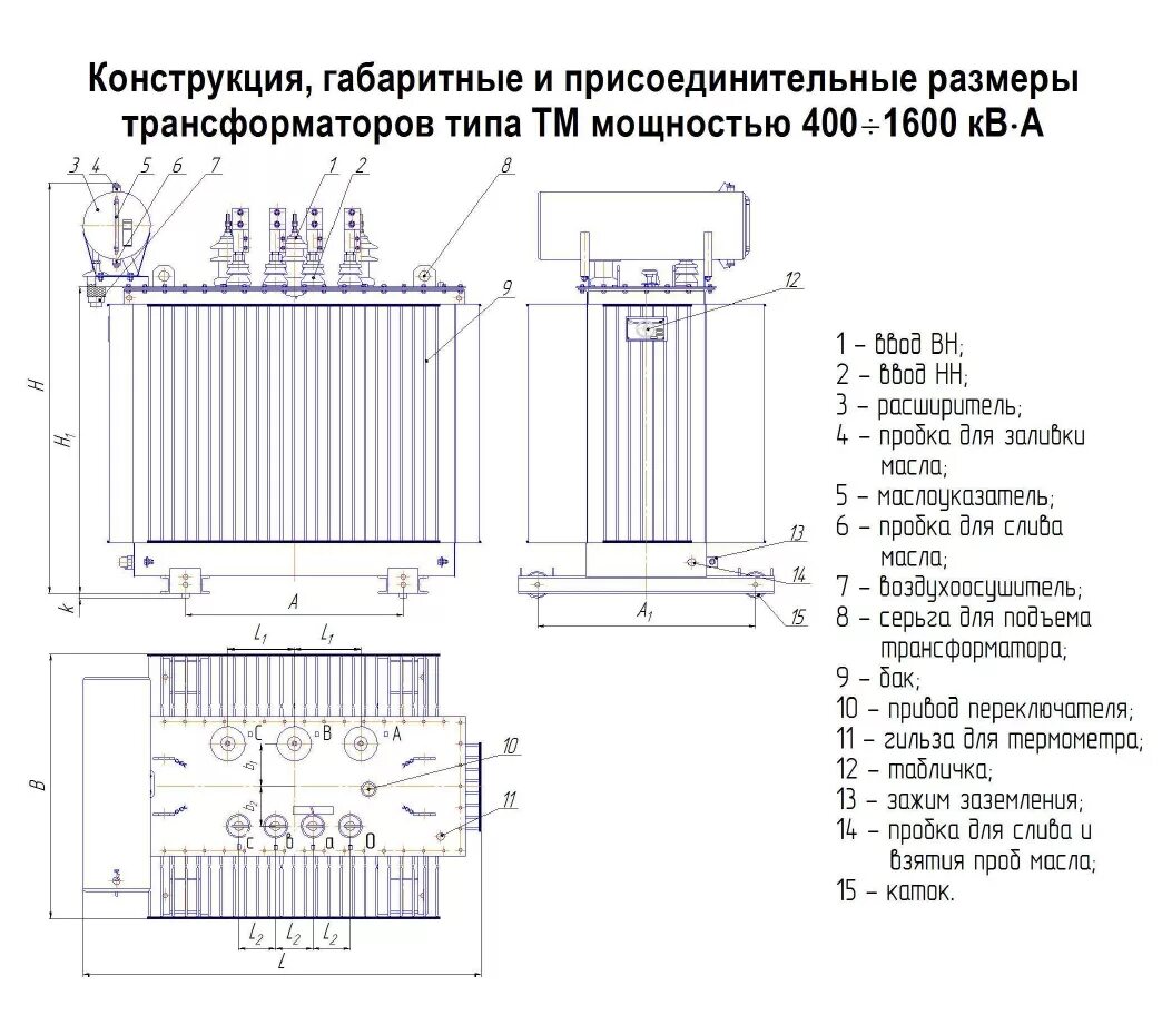 Конструкция баков трансформатора