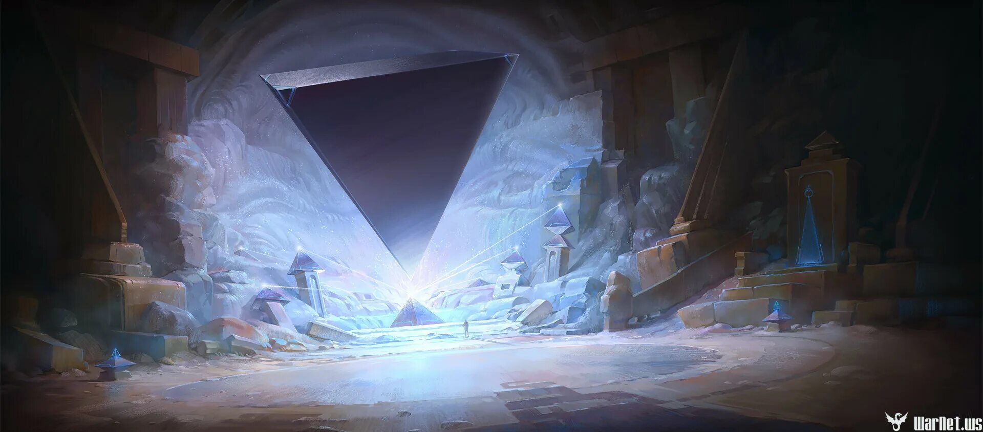 Последняя реальность 21. Реальность арт. Ледяные пирамиды арт. Фэнтези архитектура арт платформа. Луч из пирамиды арт.