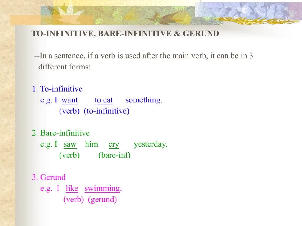 Bare Infinitive Full and Gerund. Таблица Infinitive (to v) Gerund bere inf. Bare Infinitive правило. Complete the sentences using gerunds