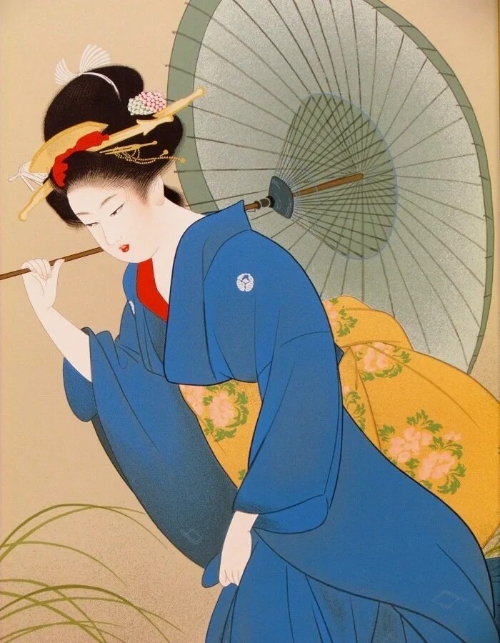 Уэмура сёэн. Уэмура сёэн художники Японии. Японская гейша эпохи Мэйдзи. Японская живопись периода тайсё.