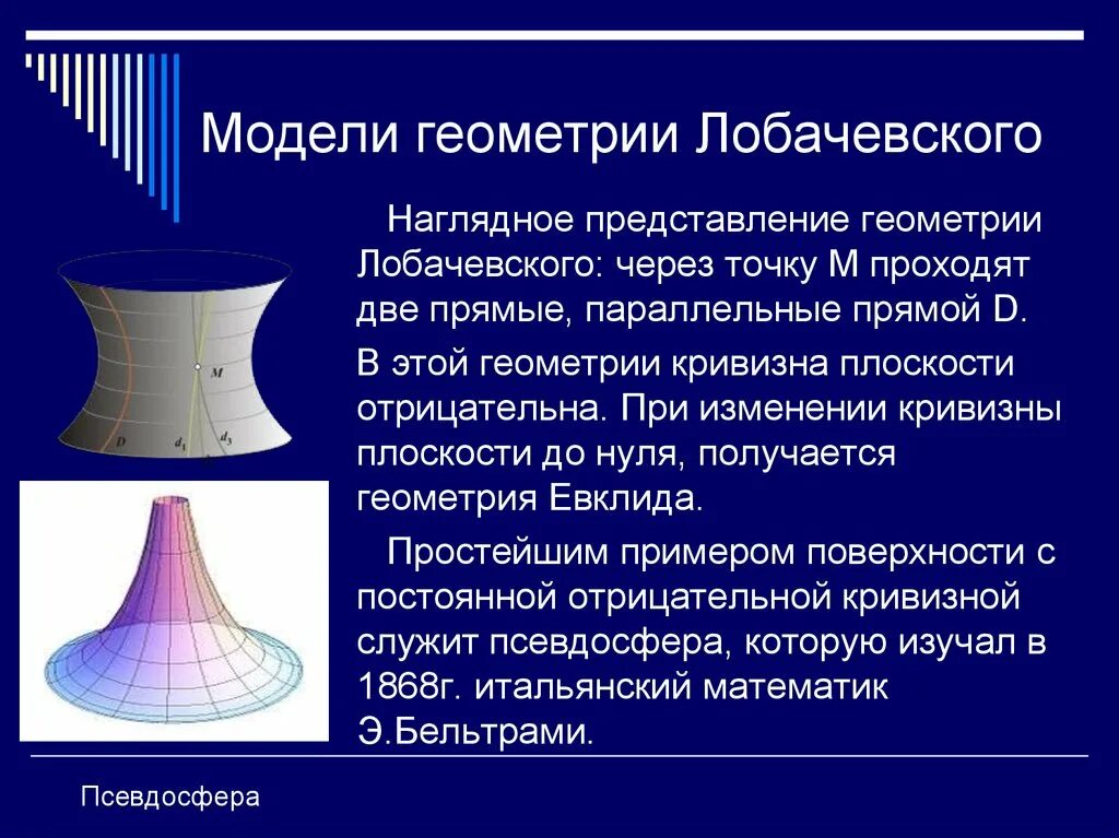 Лобачевский теория неевклидовой геометрии. В неевклидовой геометрии Лобачевского параллельные прямые….. Суть неевклидовой геометрии Лобачевского. Лобачевский открытие неевклидовой геометрии.