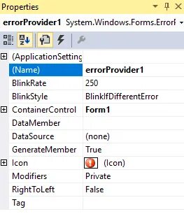 Error provider