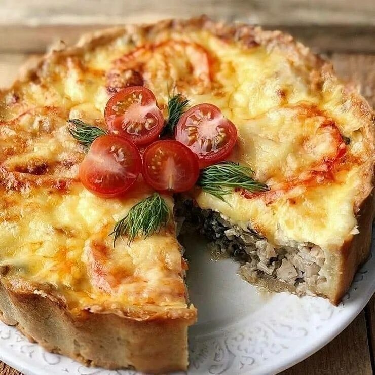 Любой рецепт приготовления. КИШ Лорен. КИШ Лорен (Quiche Lorraine). КИШ Лорен с грибами. КИШ Лорен с курицей.