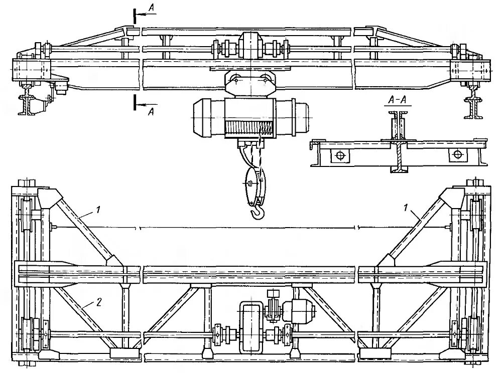 Основные части электромостового крана. Схема сборки мостового крана грузоподъем. Мостовой кран 10т устройство. Кран мостовой км5111. Пролетные балки мостовых кранов.