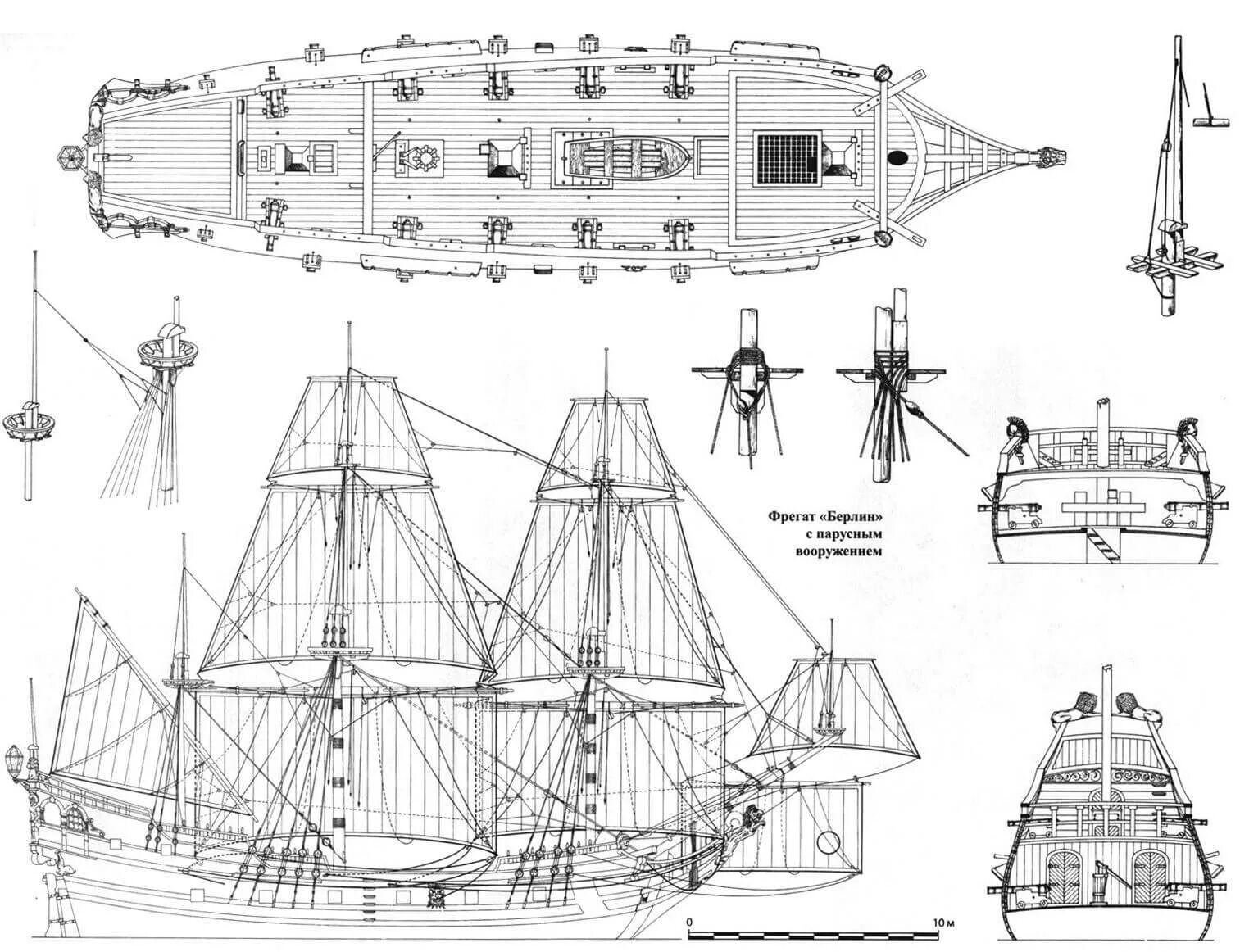 Галеон Сан Джованни Батиста чертежи. Фрегат Берлин 1674 чертежи. Парусное вооружение фрегата. Парусные корабли 17 века чертежи.
