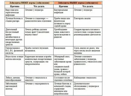 Лейкоциты после приема антибиотиков