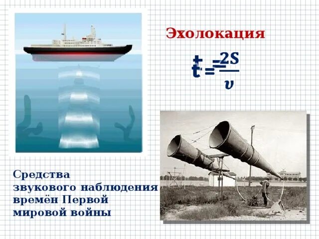Эхолокация позволяет выбери верный вариант. Эхолокация. средства звукового наблюдения времён первой мировой войны. принцип эхолокации. задачи на эхолокацию.