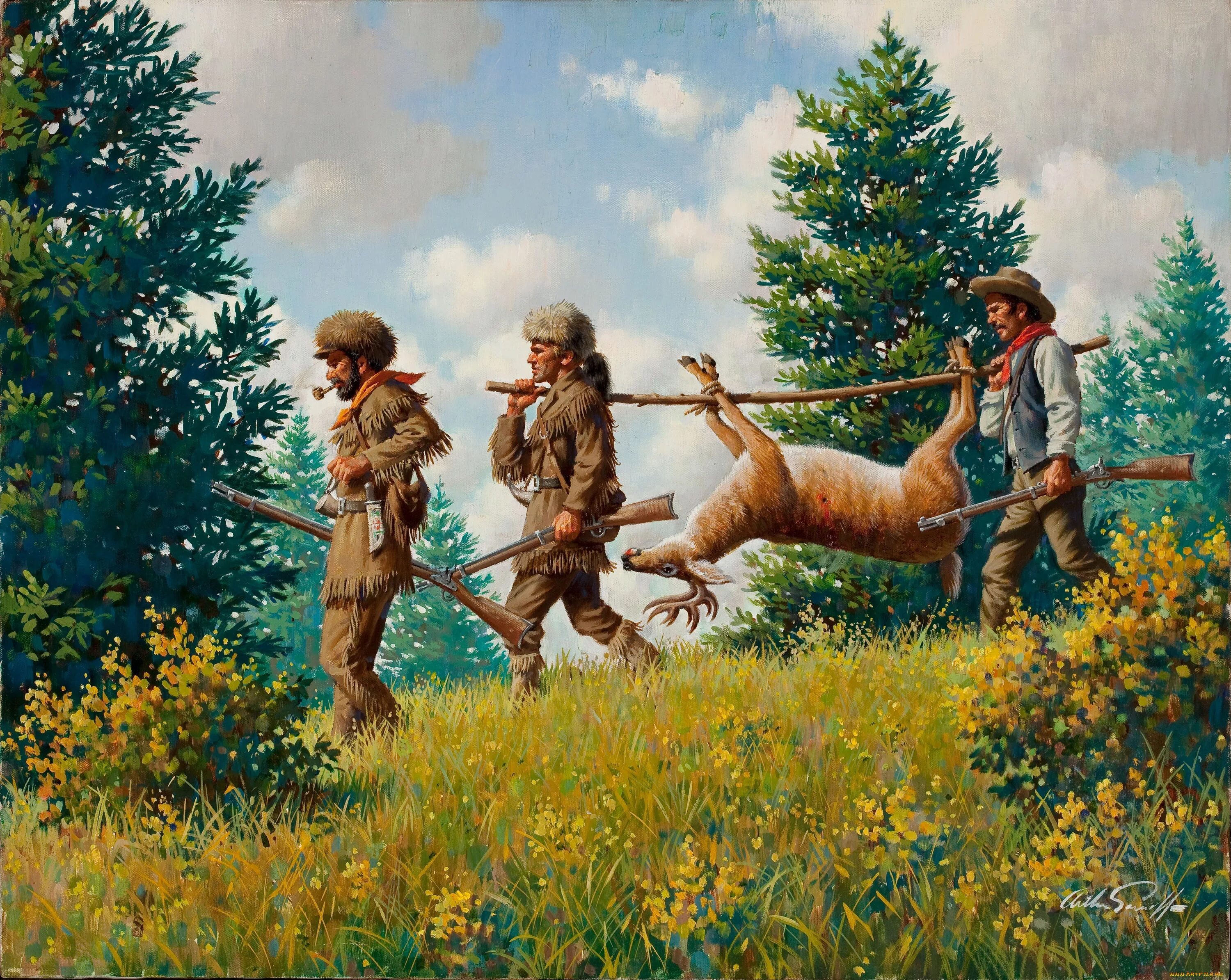Образа несут. Артур Сарнофф индейцы. Arthur Saron Sarnoff Dogs. Охота в живописи. Охота в живописи современных художников.