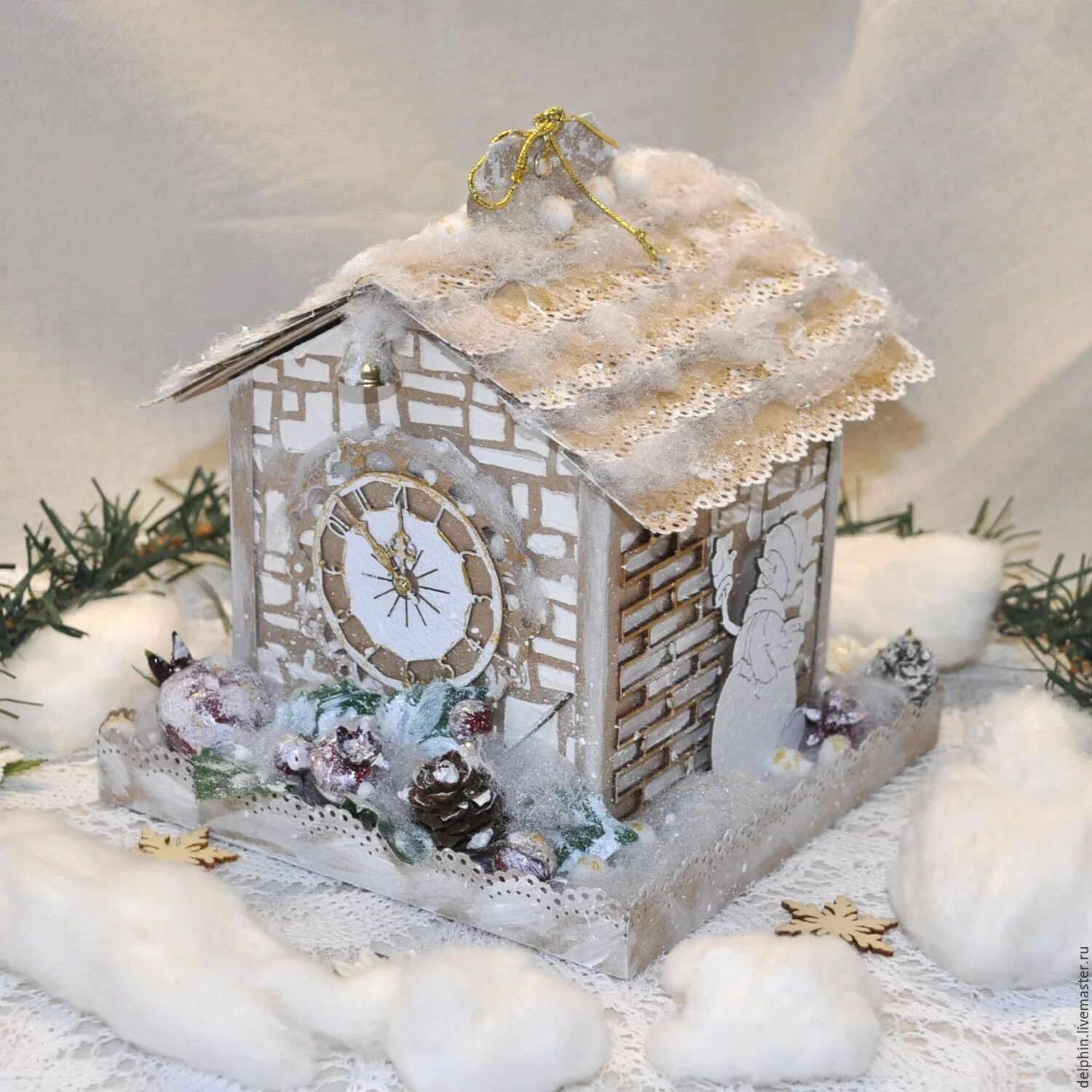 новогодний домик. декоративный зимний домик. сказочный домик на новый год своими руками. новогодний домик своими руками. домик сказочный "новогодний".