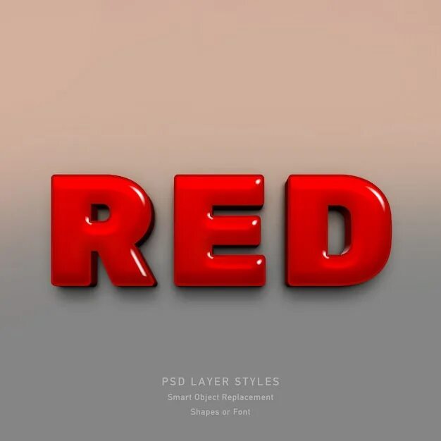 Red слово. 3d текст PSD. Шрифт с 3д эффектом. Red текст.