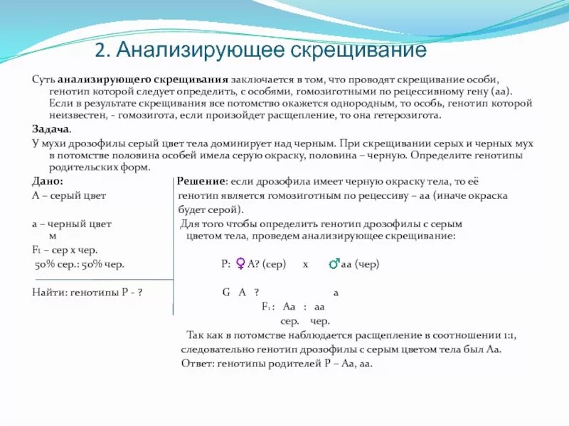 Задачи на анализирующее скрещивание с решением. Суть анализирующего скрещивания. Анализирующее скрещивание проводят с целью. Решить задачу на анализирующее скрещивание.. Скрещивание особей с неизвестным генотипом