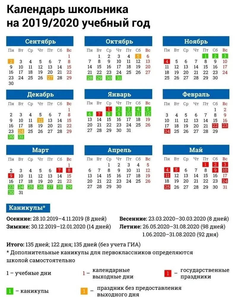 Сколько осталось учиться без каникул и выходных