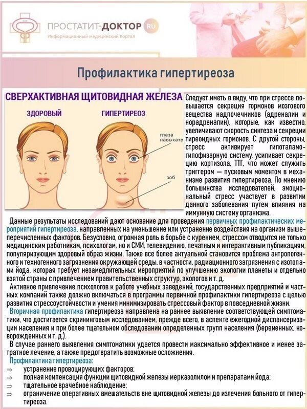 Гипертиреоз dr md ru. Щитовидная железа. Профилактика гипотиреоза. Памятка для пациента с заболеваниями щитовидной железы. Профилактика гипертермоза. Первичная профилактика гипертиреоза.