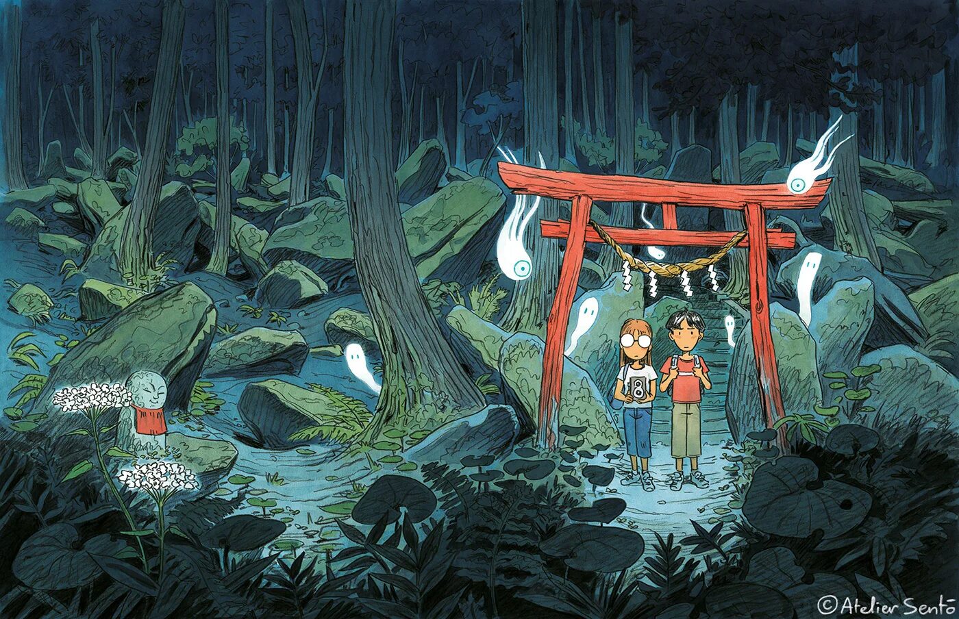 Yokai art night сцены