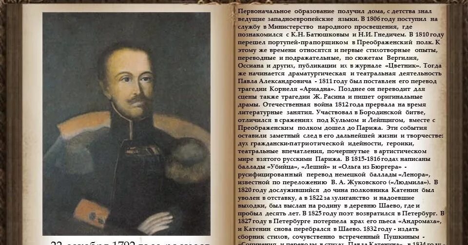 Русский поэт переводчик 4. Катенин декабрист. катенин поэт. катенин павел александрович (1792 - 1853), поэт, критик.. катенин павел александрович.