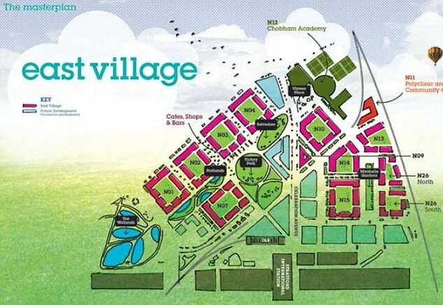 E e village. Ист Виллидж Лондон. Урбан Виладж планировки. Олимпийская деревня Лондон план. Есенин Виладж проект.