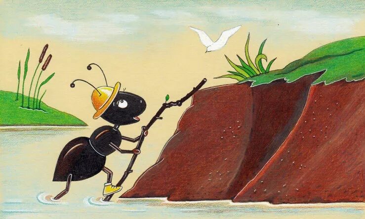 Толстой про муравья. Сказка муравей и Голубка. Сказка толстой муравей и Голубка. Басня муравей и Голубка. Муравей и Голубка иллюстрации.