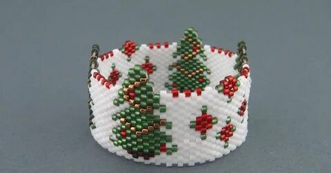 Кольца из бисера на новый год