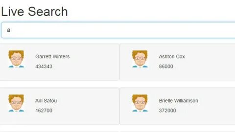 Live search