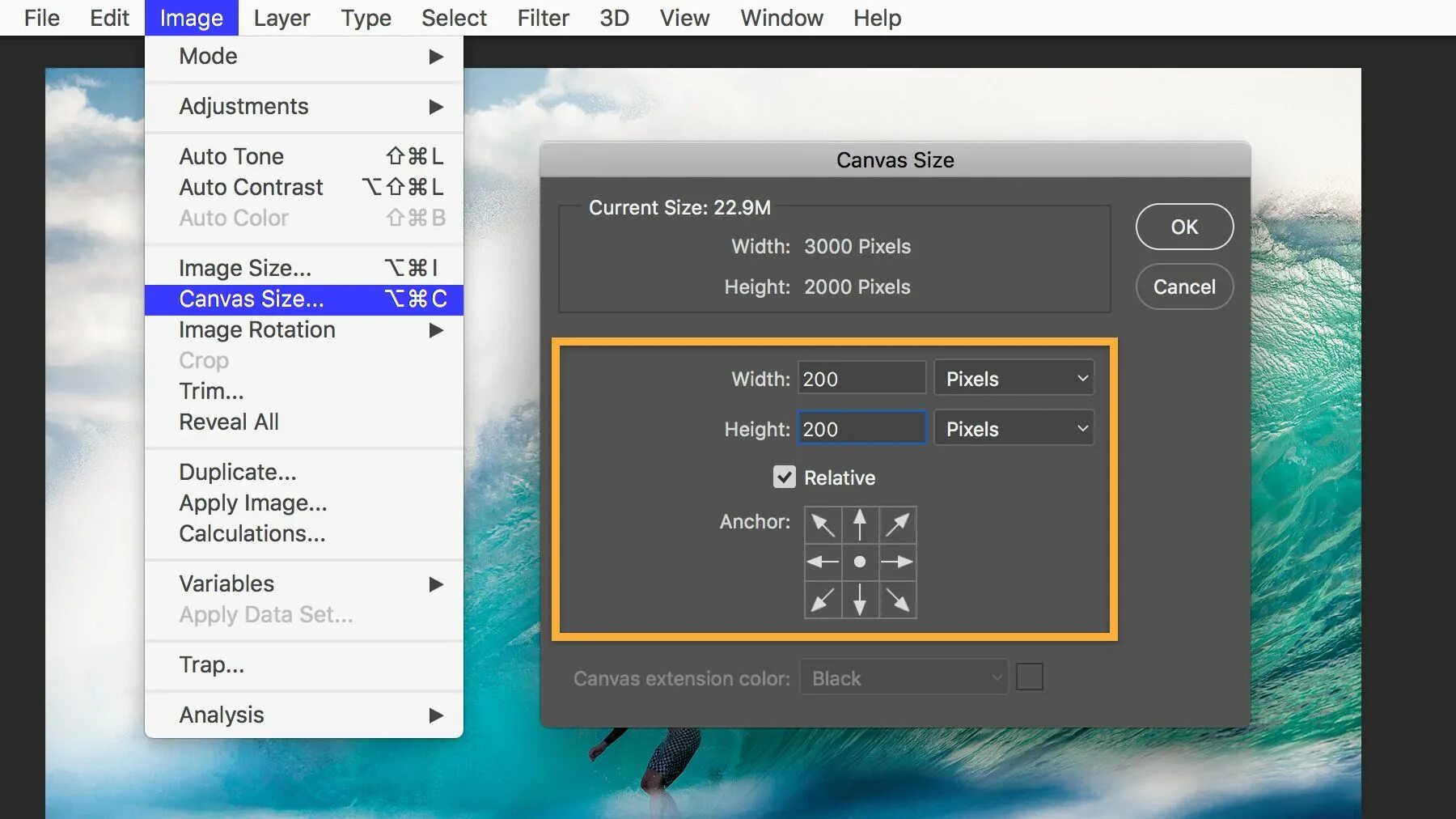 Select window