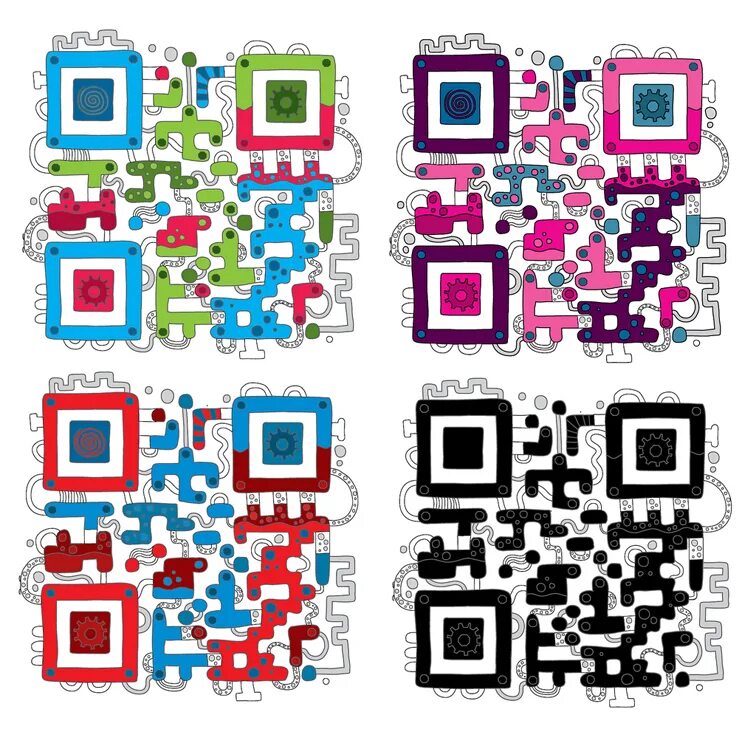 Скопировать кьюар код. Qr код. дизайнерские qr коды. необычные qr коды. креативный qr код.