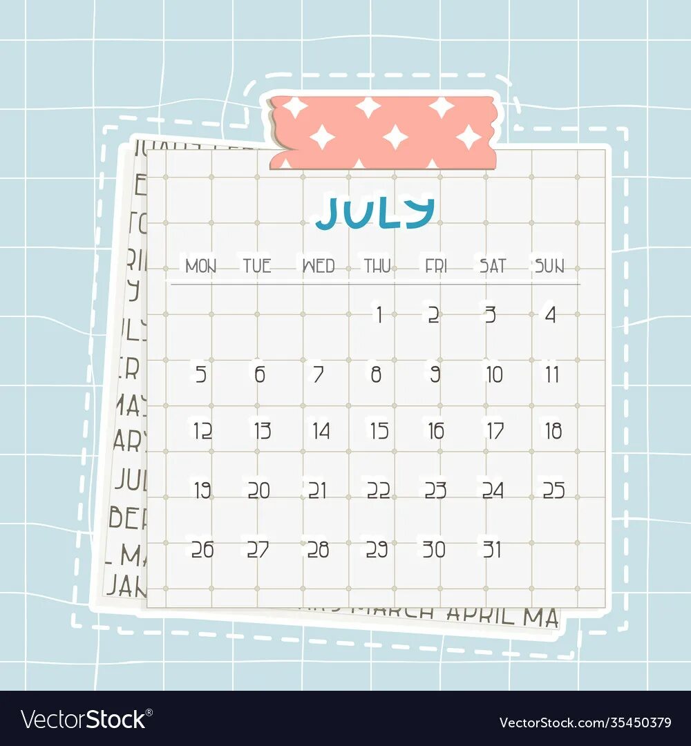 Blue Calendar. Календарь лето 20232. Дом на месяц 2021