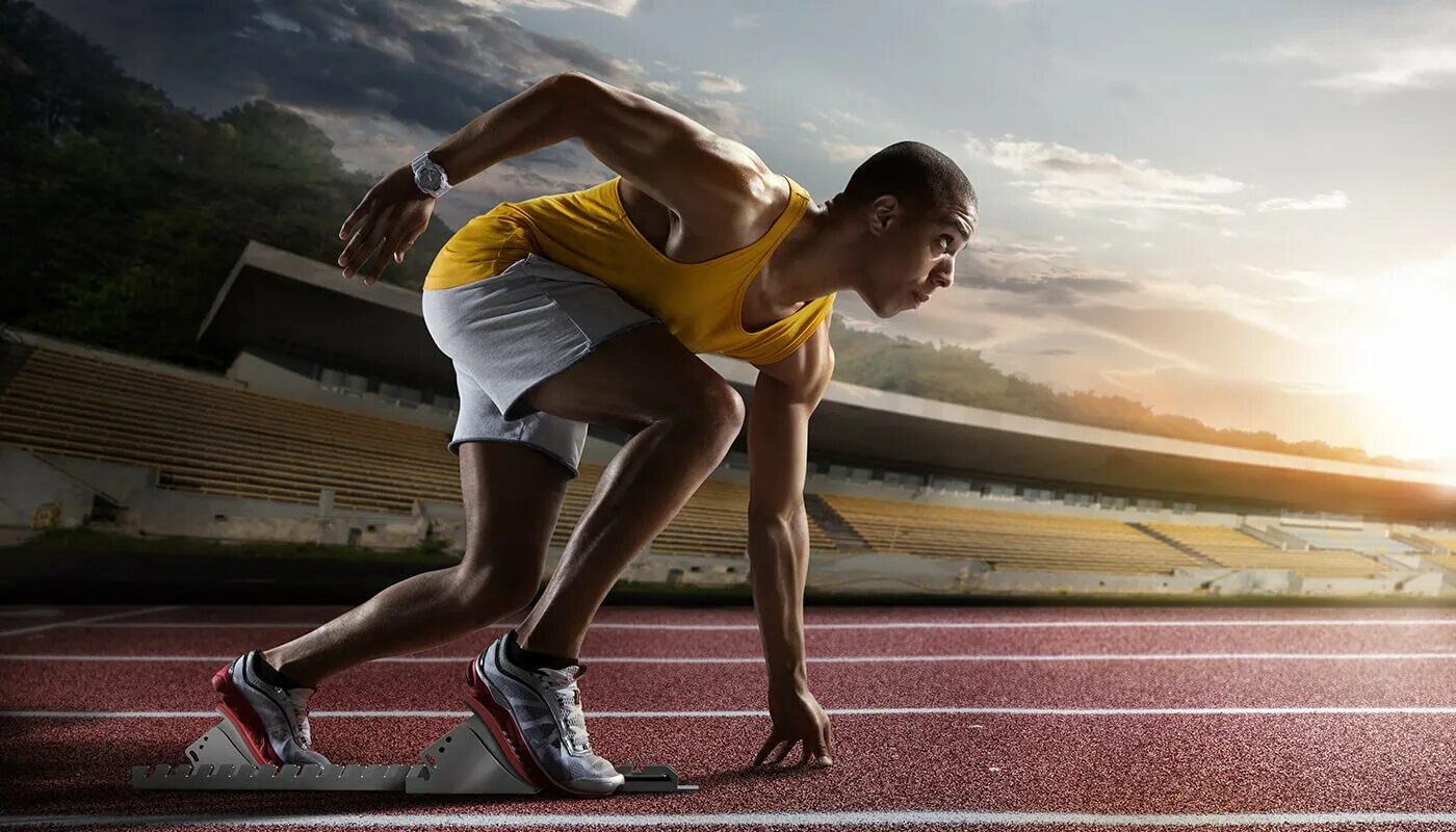 Выносливость. Легкая атлетика старт. Внимание в спорте. Спортсмен на старте. Внимание в спорте.