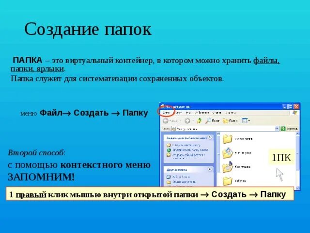 Способы создать папку. Способы создания папки. Алгоритм создания папки. Алгоритм создания папки на компьютере. Почему создается папка