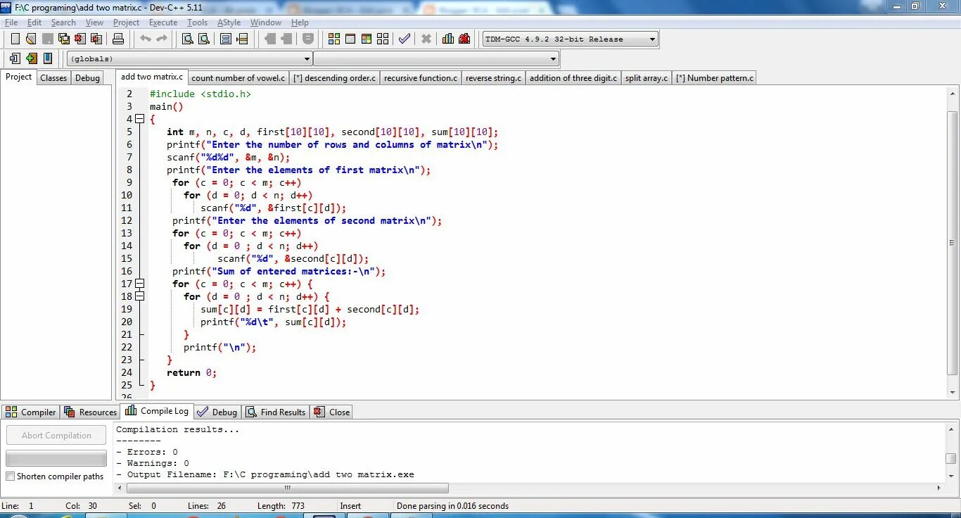 Matrix javascript
