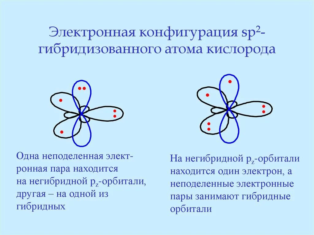 Атом кислорода строение орбиталей. Негибридные орбитали в sp2. Кислород строение орбиталей. Орбитали атома кислорода.