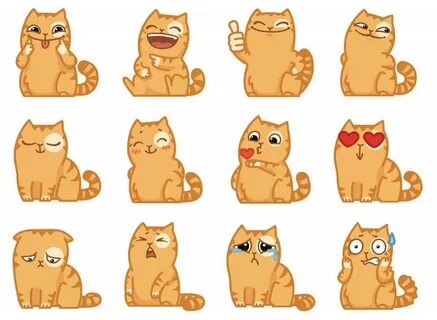 Стикерсы 2 котики