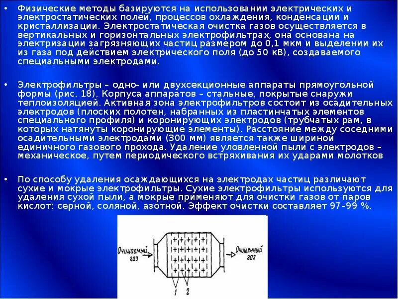 Используемые методы физике. Физические методы охлаждения. физические методы очистки воздуха. электростатическая очистка. электростатический метод очистки газов.
