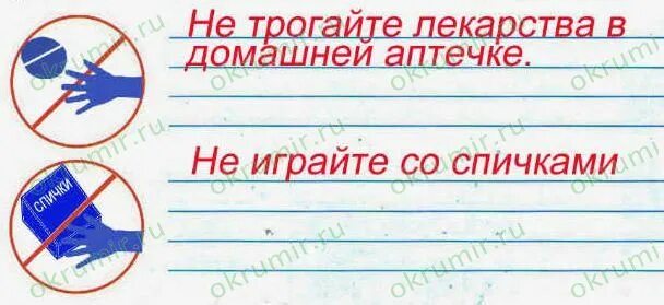 Придумайте условные знаки домашние опасности