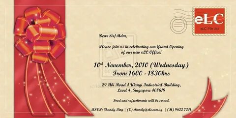 Opening card