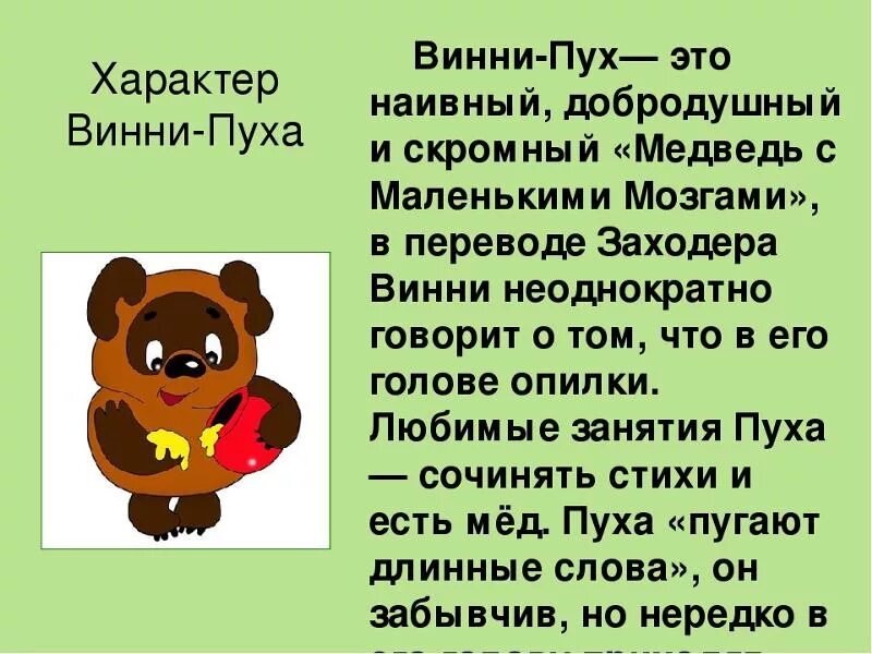 О своем любимом герое по плану. Рассказ про Винни пуха 3 класс. Рассказ про Винни пуха 2 класс литературное. Рассказ про Винни пуха 2 класс краткое содержание. Характер Винни пуха 2 класс.