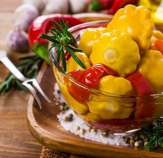 Желтые патиссоны на зиму