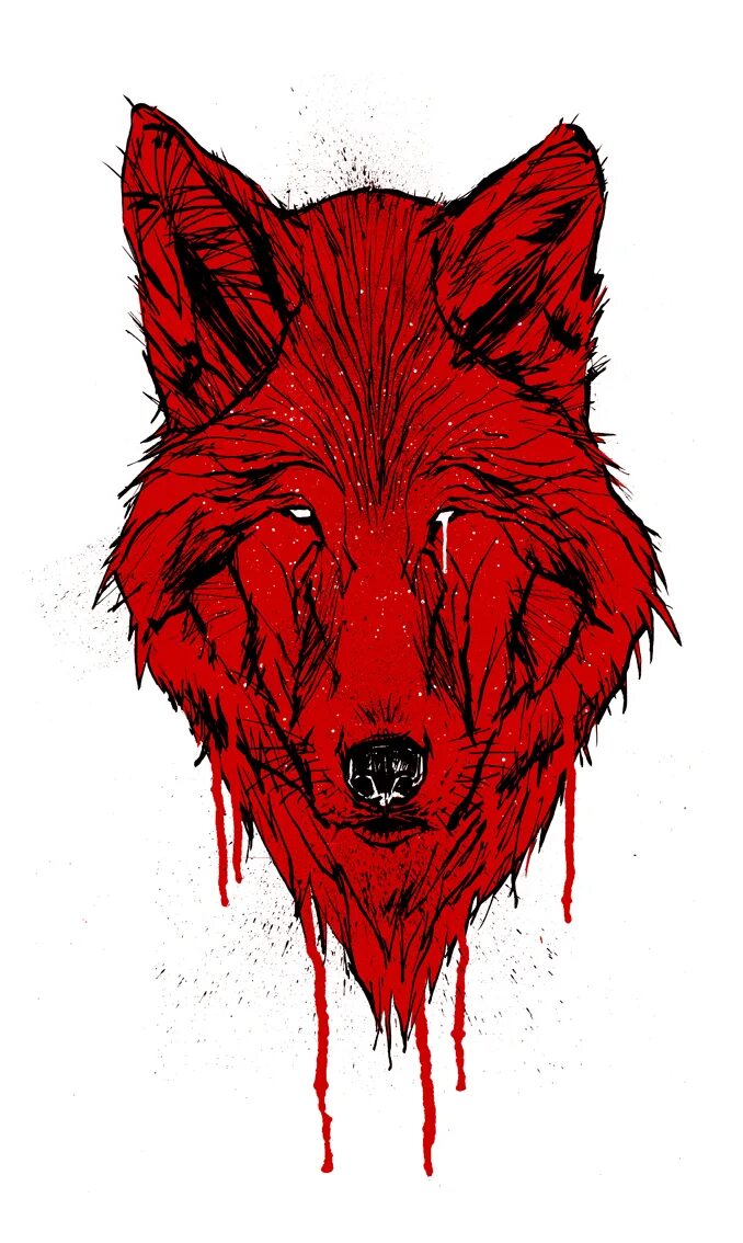 Ред вольф. Ред Вулф. Волк арт 2д. Окровавленная морда волка.