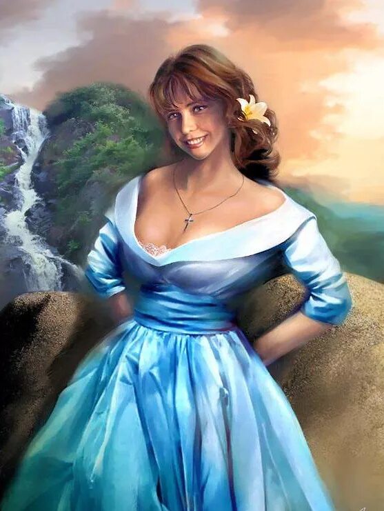 «женщина в синем» (фрау барт). золушка 2015. девушка в голубом платье. портрет девушки в голубом платье. девушка в синем платье.