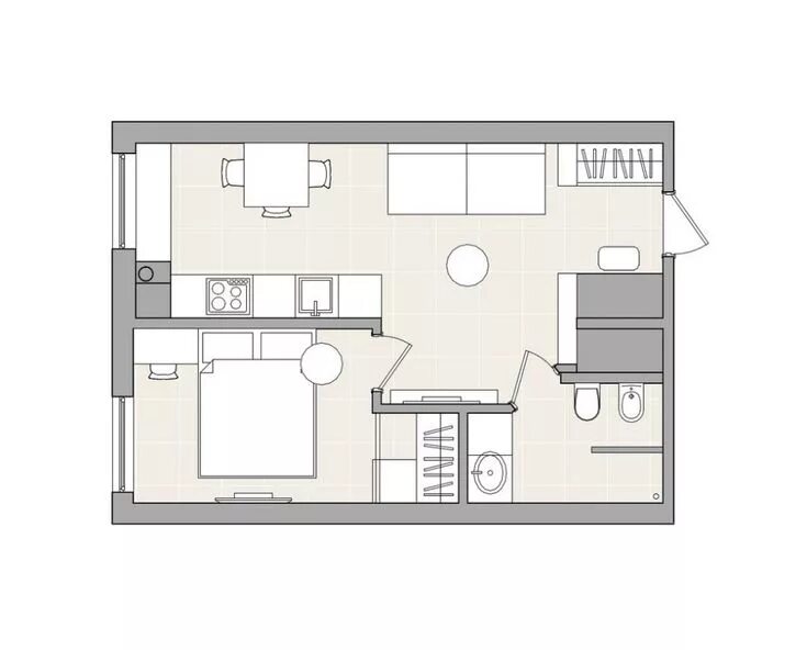 Flat 35 m² :: Behance