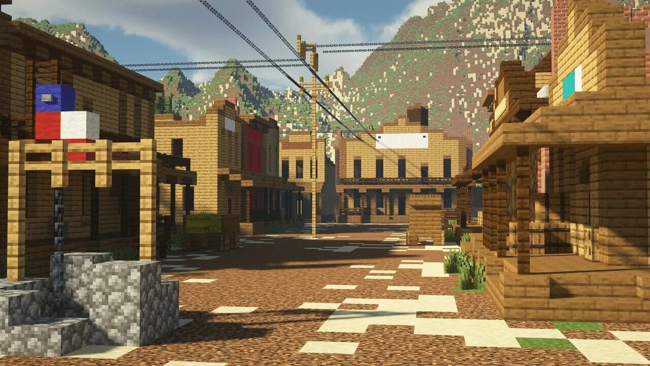 Maps wild. Wild West Railroad Town [fully decorated] - Utah Territory 1886. Салун дикий Запад майнкрафт. Карта the Wild West. Minecraft Map дикий Запад.