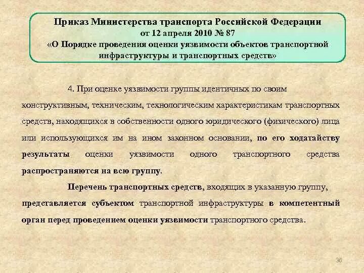 Сведения о результатах проведенной оценки уязвимости. Схема проведения оценки уязвимости оти. Порядок проведения оценки уязвимости оти и ТС. Основания для проведения оценки уязвимости оти и ТС. Методика проведения оценки уязвимости транспортных средств.