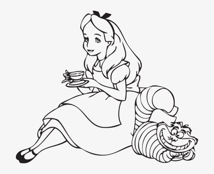 Нарисовать сказку алиса в стране чудес. Раскраски из мультфильмов Диснея. Алиса в стране чудес рисунок. Раскраска Алиса в стране чуде. Алиса раскраска для детей.