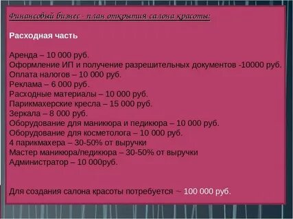 Какие документы нужны для открытия салона красоты