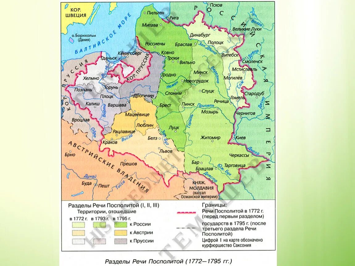 Первый раздел речи Посполитой 1772 карта. Границы разделов речи Посполитой контурная карта. Карта разделы речи Посполитой 18 век. Раздел речи Посполитой Россия Пруссия Австрия. Разделы польши история 8 класс