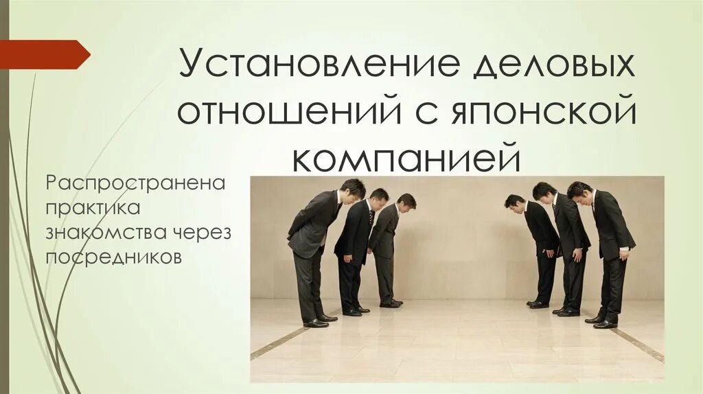 Тест деловых отношений. Деловой этикет в Японии. Деловое общение в Японии презентация. Деловые отношения в Японии. Бизнес этикет в Японии.